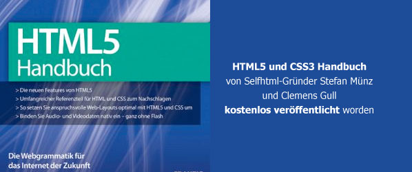 HTML5 und CSS3 Handbuch von Selfhtml-Gründer Stefan Münz und Clemens Gull kostenlosS