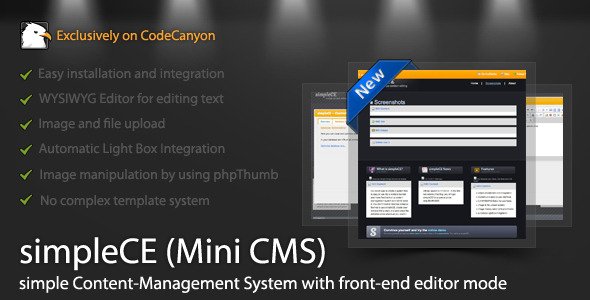 simpleCE (mini CMS) auf CodeCanyon