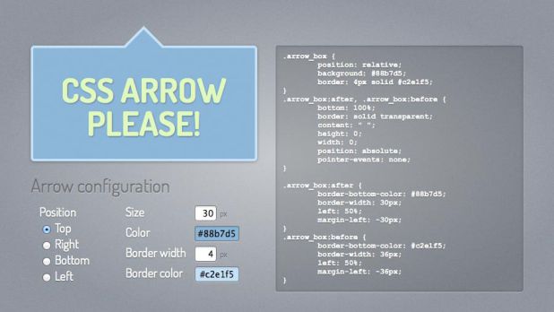 CSS3 Speech Bubble Generator: CSS Arrow Please!