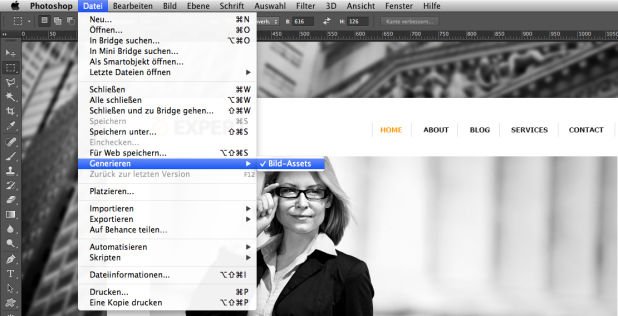 Adobe Bild-Asset Generator in Photoshop CC