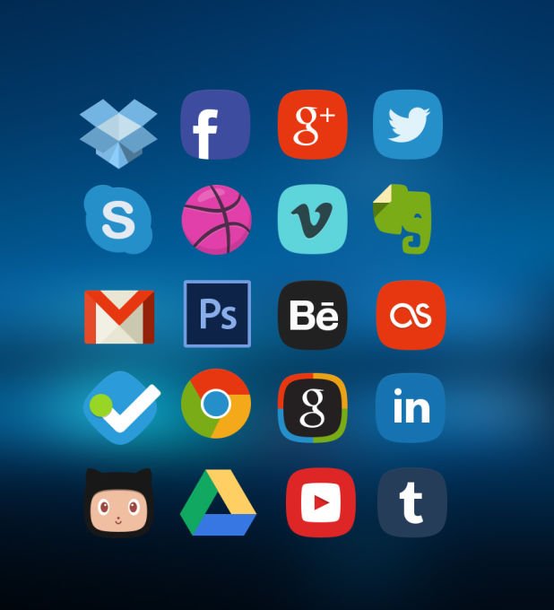 10 kostenlose Social-Media Icon-Sets für deine Webseite