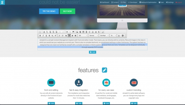 simpleCE - Frontend-Editing