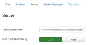 Komprimierung in Joomla! aktivieren